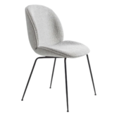 Gubi Beetle Dining Chair Karakorum grey, conic base black