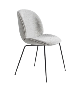 Gubi - Beetle chair upholstered Karakorum  - conic base black