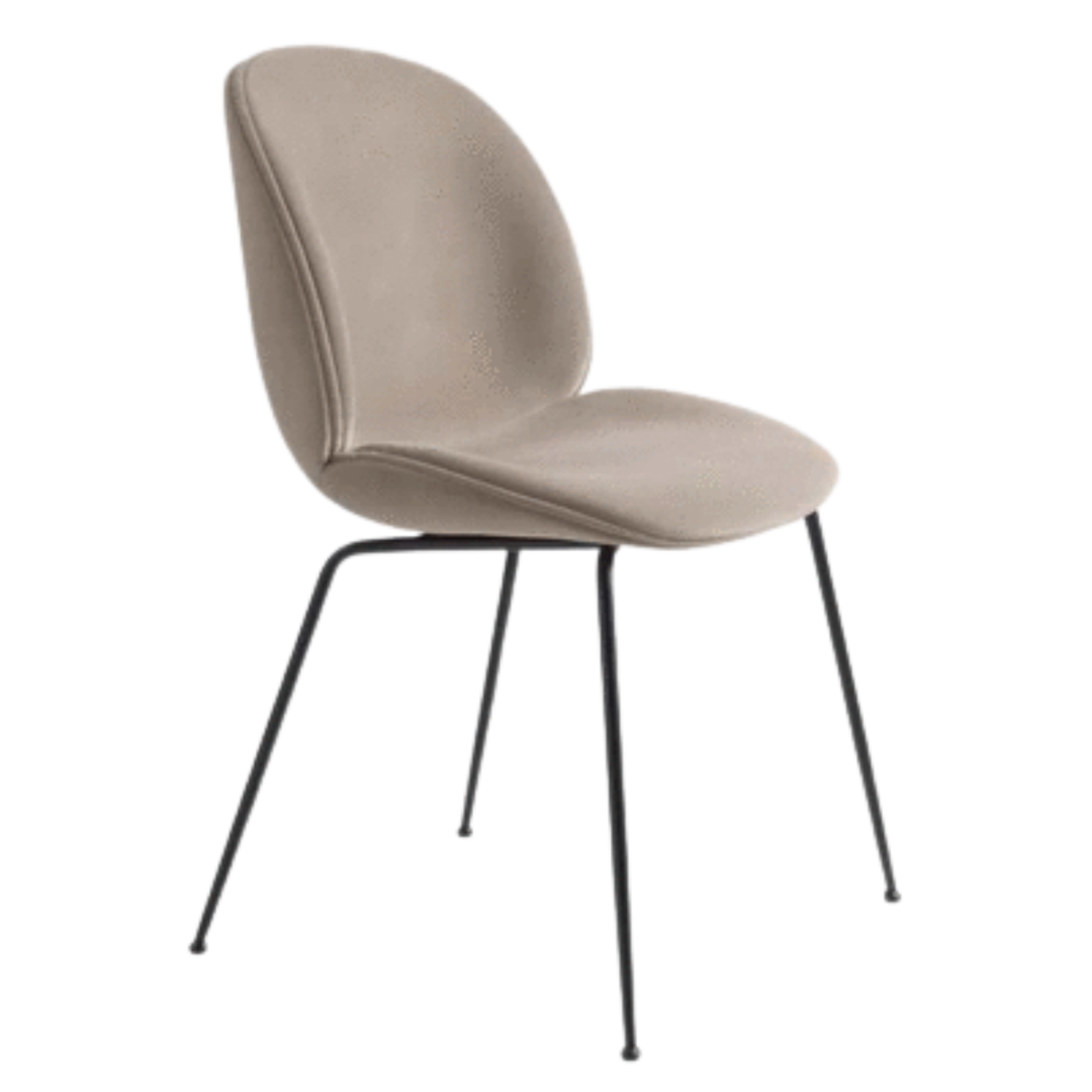 Gubi Gubi Beetle Dining Chair fabric Velvet conic base black