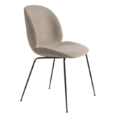 Gubi - Beetle chair upholstered Gubi velvet  - base black