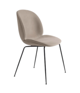 Gubi - Beetle chair upholstered Velvet  - conic base black