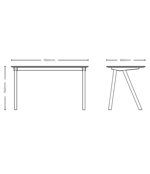 Hay  CPH 90 Desk walnut, walnut base