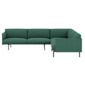 Outline hoekbank 255 - voet zwart