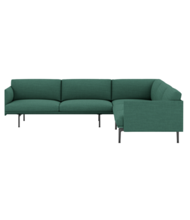 Muuto Outline Corner Sofa, black base