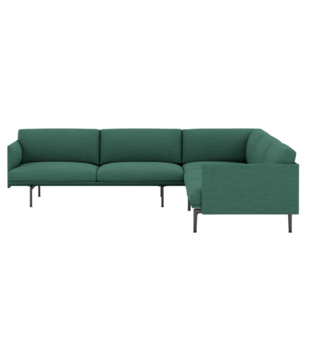 Muuto Outline Corner Sofa, black base