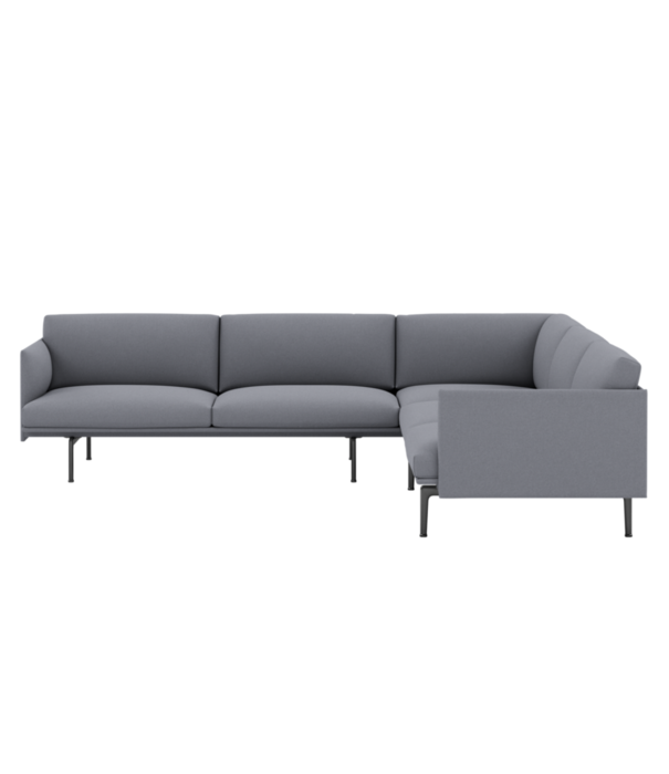 Muuto  Muuto - Outline corner sofa 255 - black base