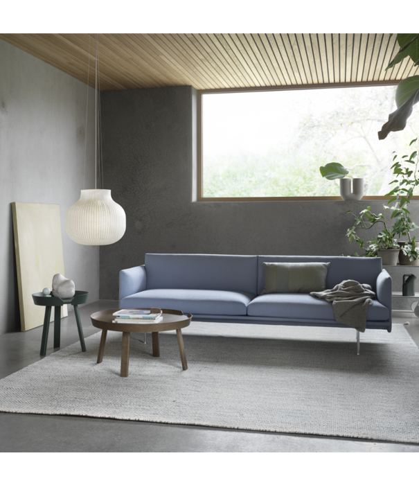 Muuto Outline 3 zits bank, voet aluminium