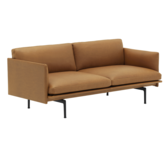 Outline 2-seater Sofa Refine cognac leather