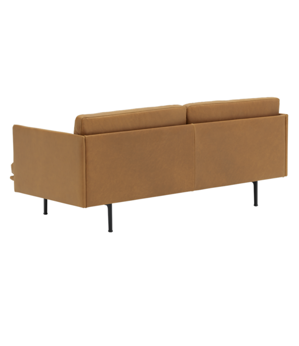 Muuto  Muuto - Outline 2 seater sofa refine cognac leather - black base