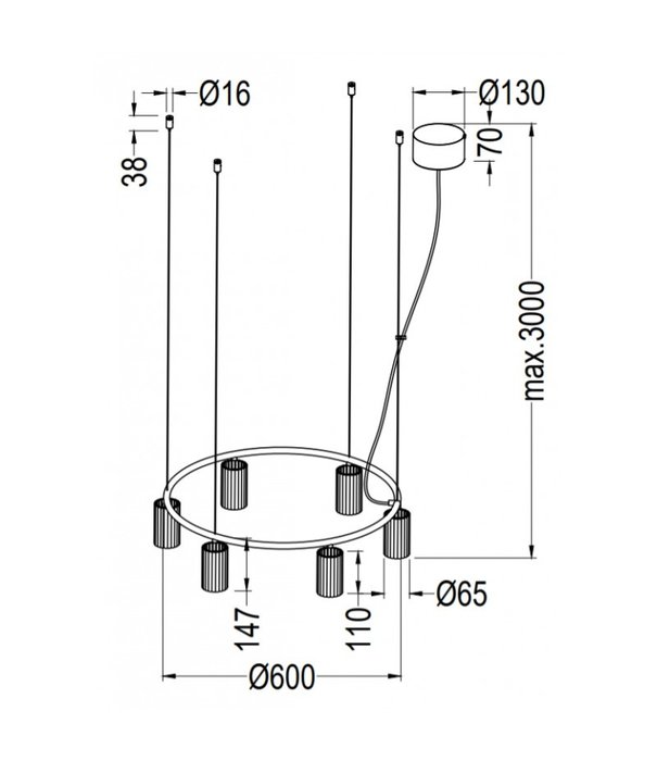 Pholc  Pholc - Donna Circle 60 hanglamp