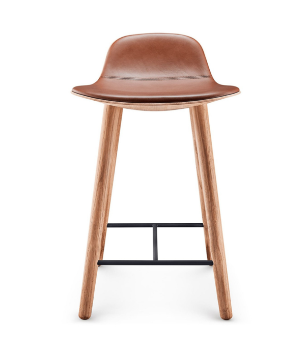 Eva Solo  Eva Solo: Abalone bar stool oak - cognac leather seat