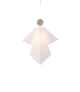 Engel Gabriel Hanglamp standaard wit,  licht eiken