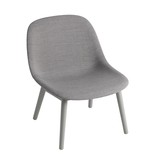 Fiber lounge stoel - houten poten