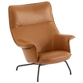 Muuto Doze Lounge Chair cognac Refine leather, black