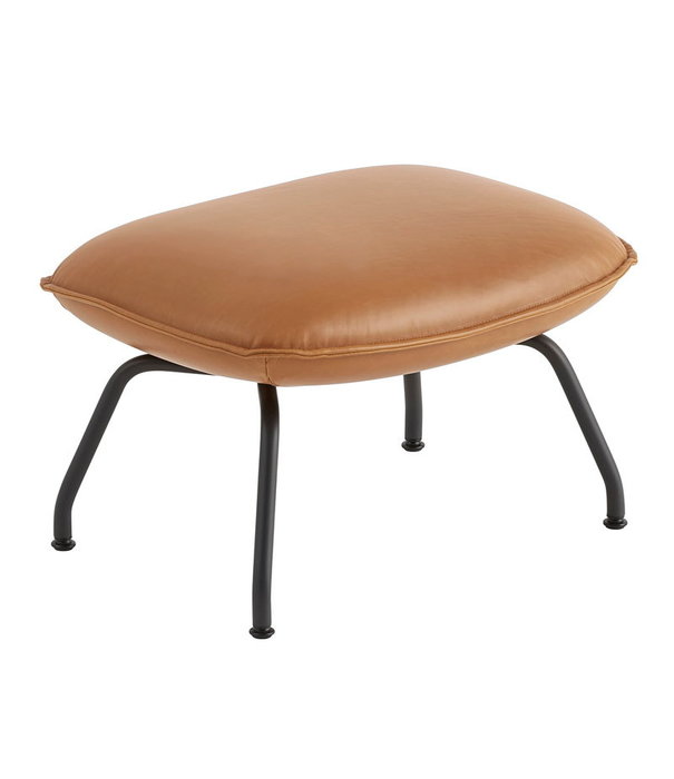 Muuto Muuto Doze Lounge Stoel cognac Refine leer, zwart