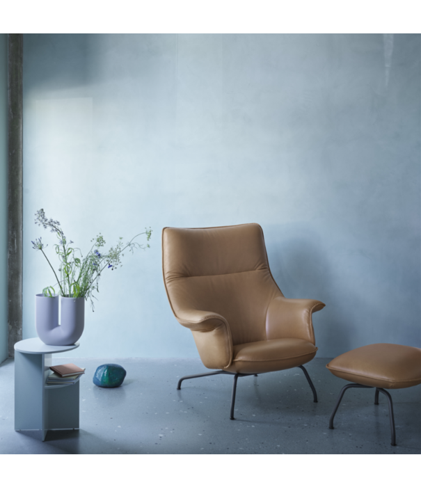 Muuto Doze Lounge Chair cognac Refine leather, black