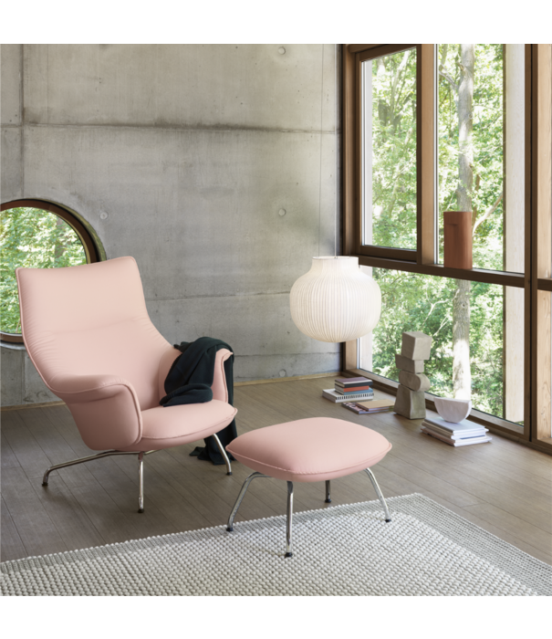 Muuto Doze Lounge Chair cognac Refine leather, black
