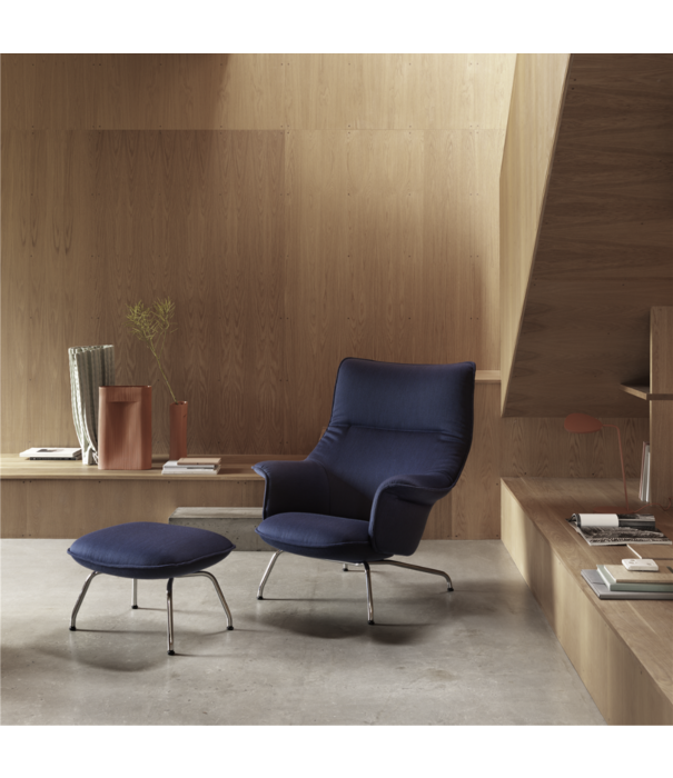 Muuto Doze Lounge Chair cognac Refine leather, black