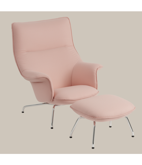 Muuto Muuto Doze Lounge Stoel cognac Refine leer, zwart