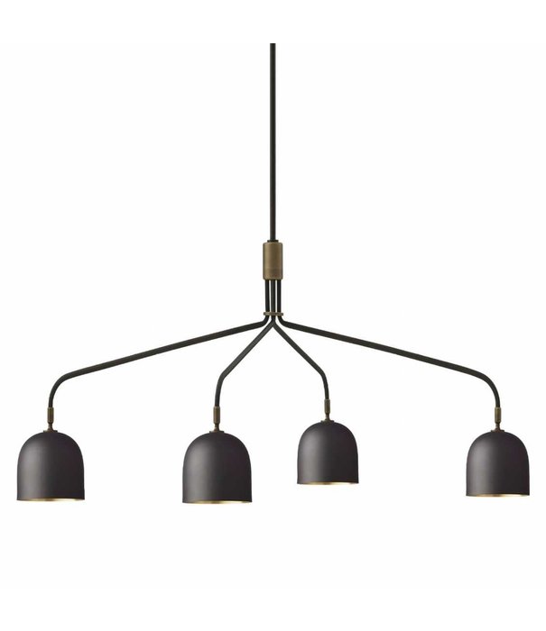 Gubi  Howard Chandelier 4 arm, short, gunmetal