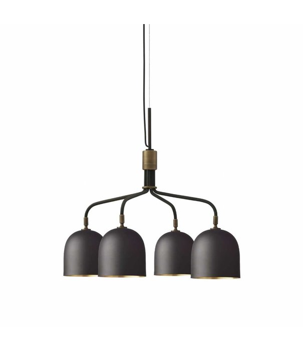 Gubi  Howard Chandelier 4 arm, short, gunmetal