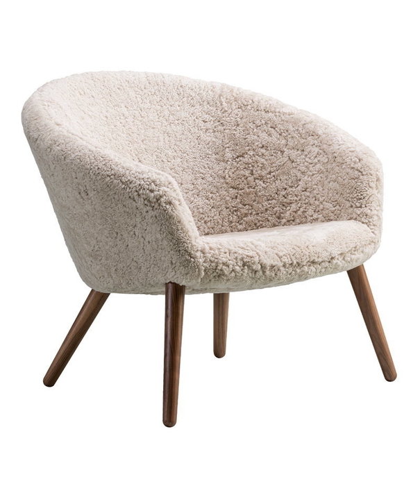 Fredericia  Model 2632 Ditzel lounge stoel , houten poten