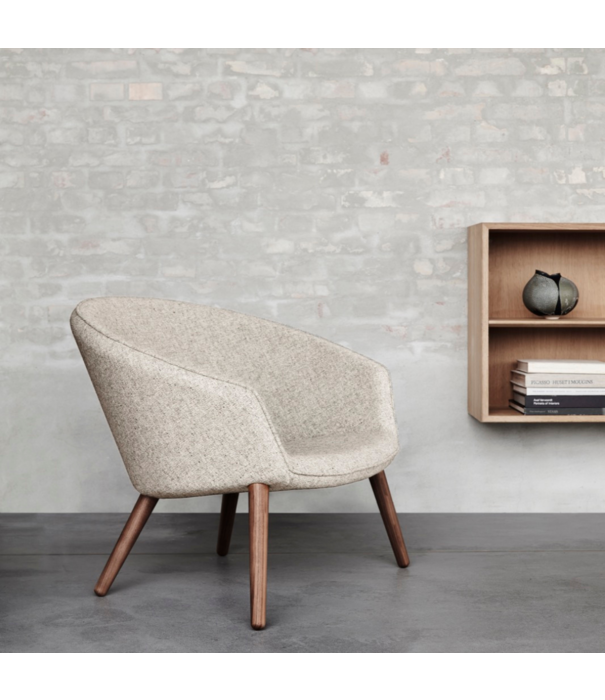 Fredericia  Model 2632 Ditzel lounge stoel , houten poten