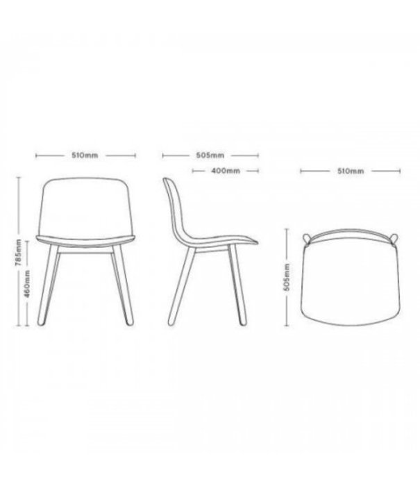Hay  Hay - AAC 13 chair upholstered - walnut base
