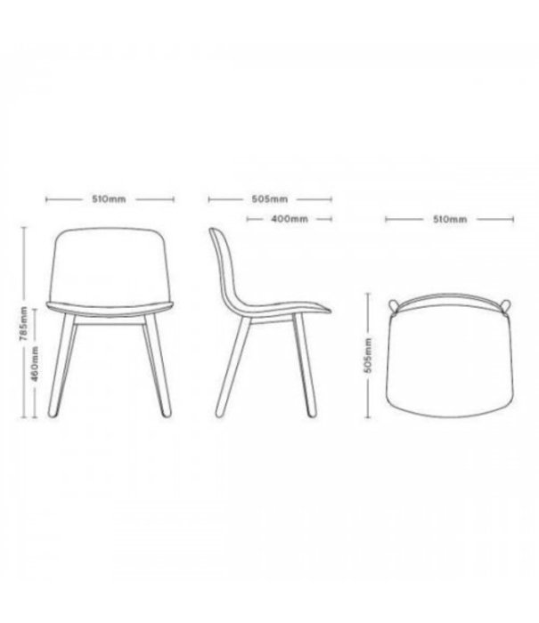 Hay  Hay AAC 13 Dining Chair upholstered , oak base
