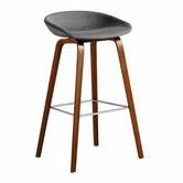 Hay AAS 33 High Barkruk walnoot, gestoffeerd 75cm