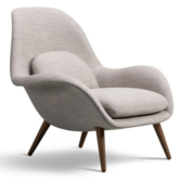 Fredericia - Swoon lounge chair - fabric Ruskin