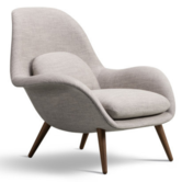 Swoon lounge chair - fabric Ruskin