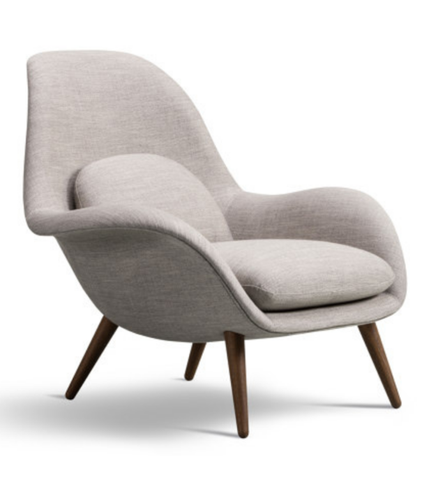 Fredericia  Fredericia - Swoon lounge chair - fabric Ruskin