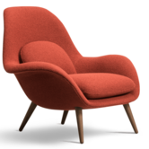 Fredericia - Swoon lounge chair - fabric Carlotto