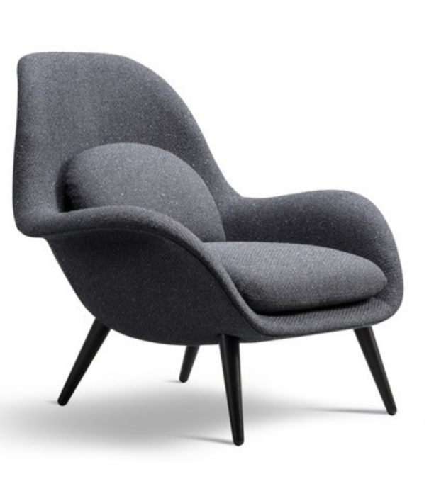 Fredericia  Swoon lounge stoel - stof Hallingdal