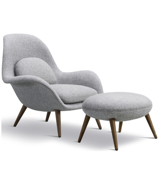 Fredericia  Fredericia - Swoon lounge chair with ottoman - Hallingdal 130