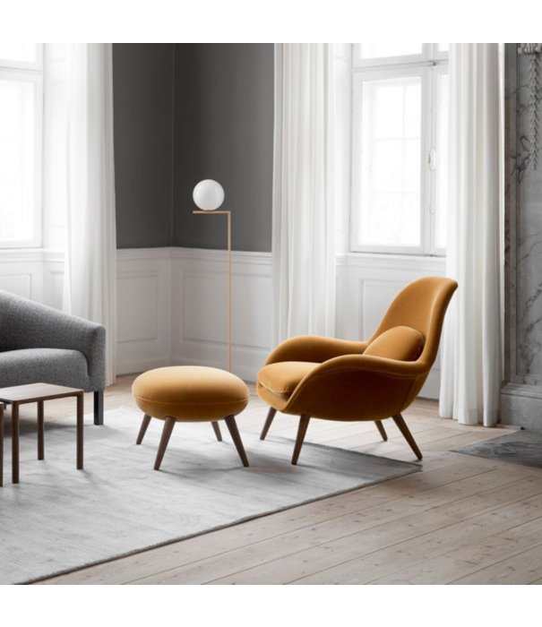 Fredericia  Fredericia - Swoon lounge chair - fabric Hallingdal