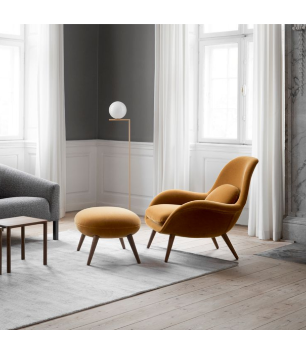 Fredericia  Swoon lounge stoel - stof Ruskin