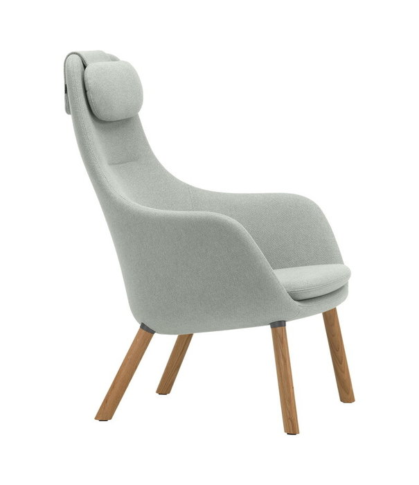 Vitra  Vitra HAL Fauteuil Dumet pebble melange, eiken poten