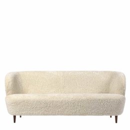 GUBI Stay sofa sheepskin with wooden legs 190 x 70