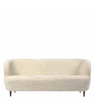 Gubi - Stay sofa sheepskin with wooden legs 190 x 70