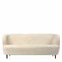 Gubi - Stay sofa sheepskin with wooden legs 190 x 70