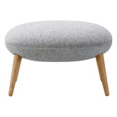Model 1771, Swoon Ottoman - wood base