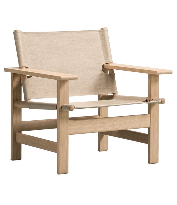 Fredericia  Fredericia - Model 2031, The Canvas chair soaped oak, natural canvas