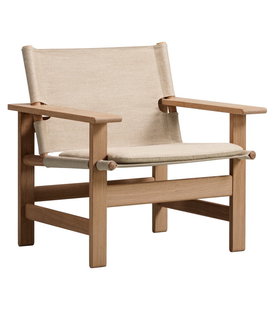 Fredericia - The Canvas chair geolied eiken, naturel canvas en zitkussen