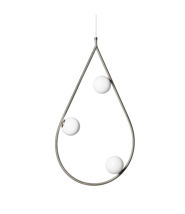 Pholc  Pholc Pearls 80 Hanglamp Nickel, opaal