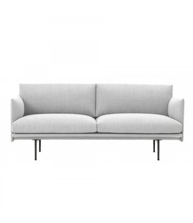 Muuto - Outline 2-seater Sofa Vancouver 14, base black