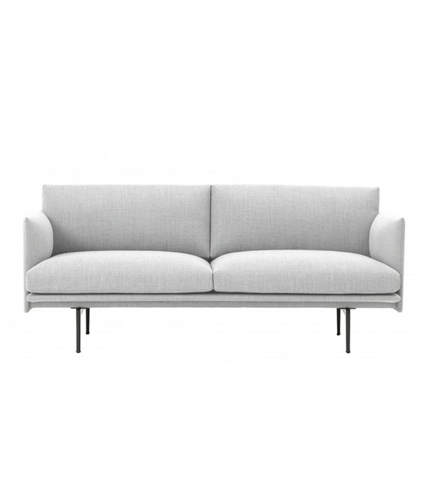 Muuto  Muuto - Outline 2 seater sofa fabric Vancouver - black base