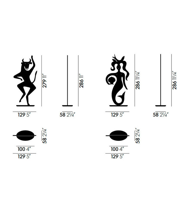 Vitra  Vitra Silhouettes Bull