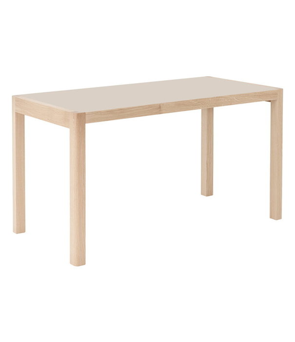 Muuto  Muuto Workshop Tafel / Bureau eiken, grijs linoleum 130 cm